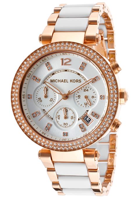 michael kors parker two tone watch|michael kors runway chronograph watch.